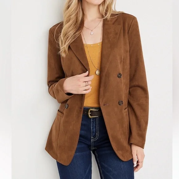 Maurices Faux Suede Blazer - Picture 1 of 11